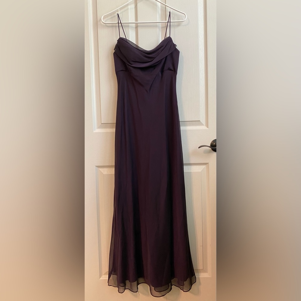 Betsy & Adam women’s dress- Size 8P- purple spaghetti strap